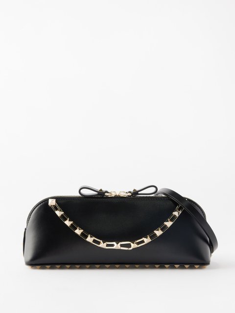 Valentino garavani the rockstud leather clutch new arrivals