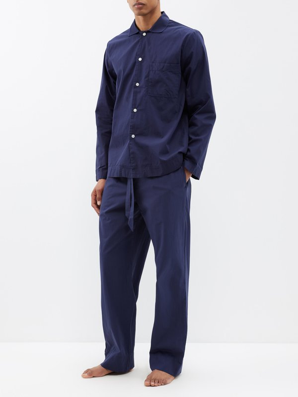 Tekla Striped organic-cotton poplin pyjama trousers
