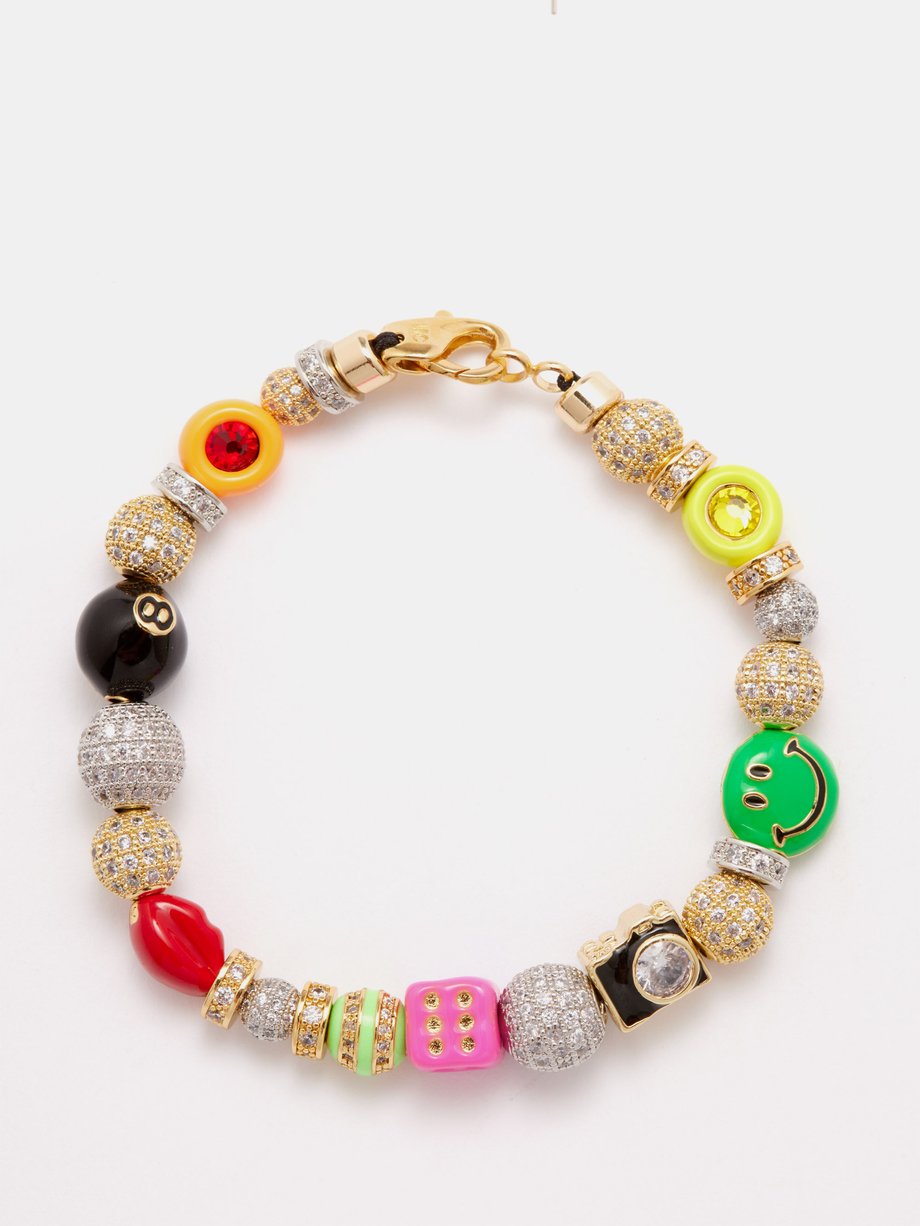 Joolz by Martha Calvo Studio bead & 14kt gold-plated bracelet