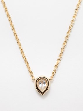 Alison Lou Madison topaz, enamel & 14kt gold necklace