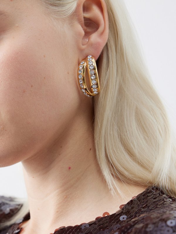Amina Muaddi Jahleel crystal-embellished earrings