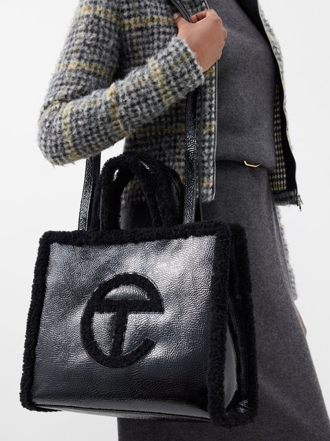 ugg x telfar medium shopper black