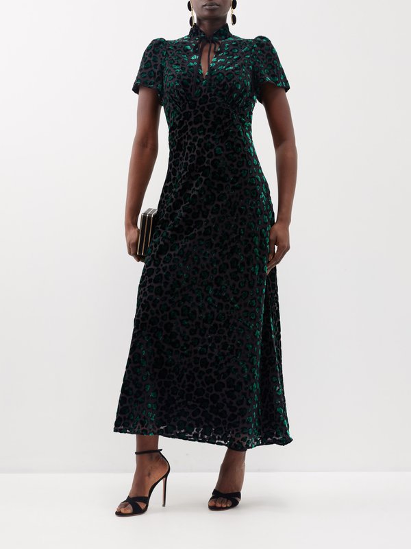 The Jacquetta leopard devor velvet maxi dress video