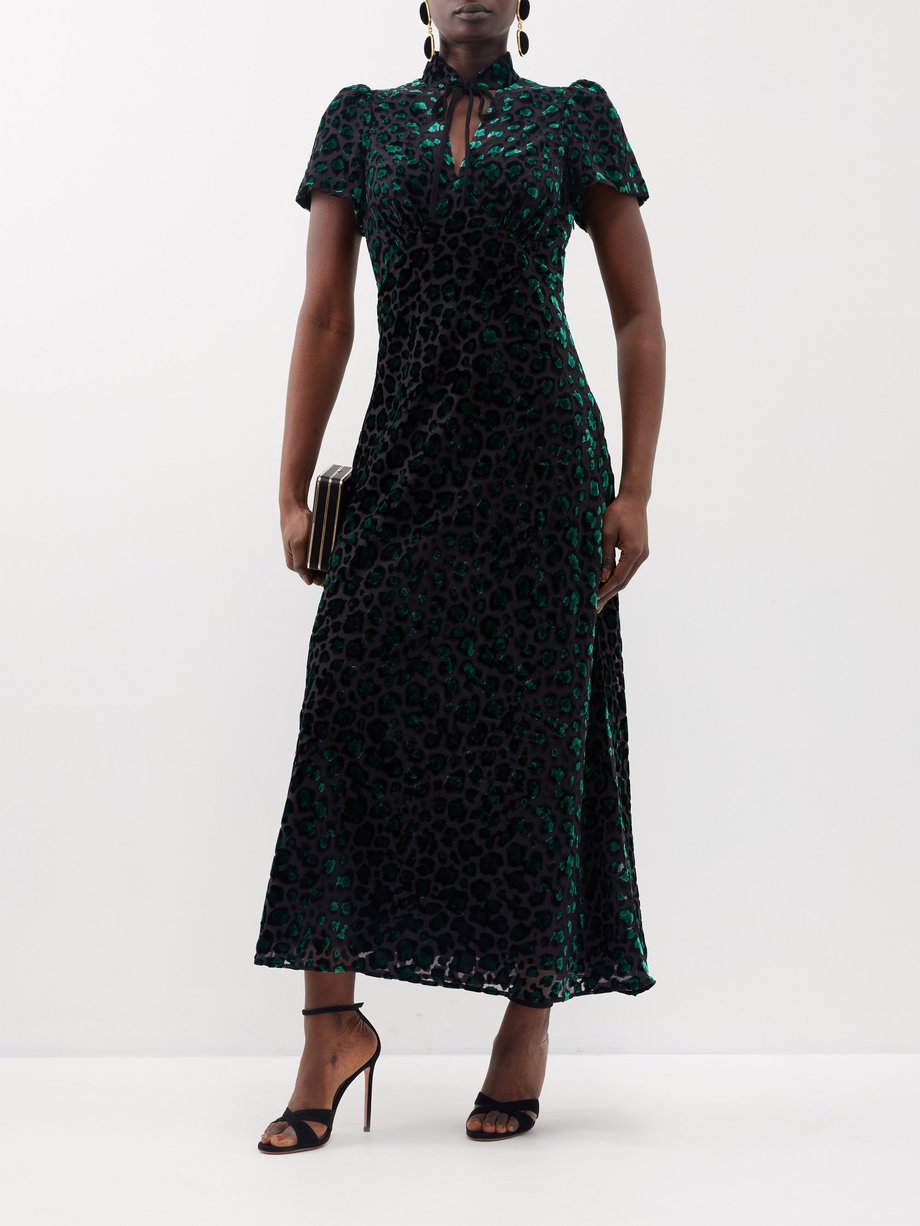 The Jacquetta leopard devor velvet maxi dress video