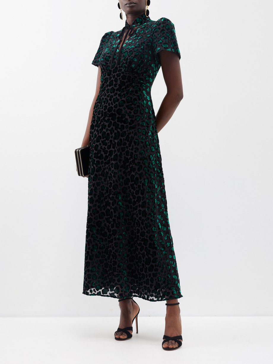 The Jacquetta leopard devor velvet maxi dress video