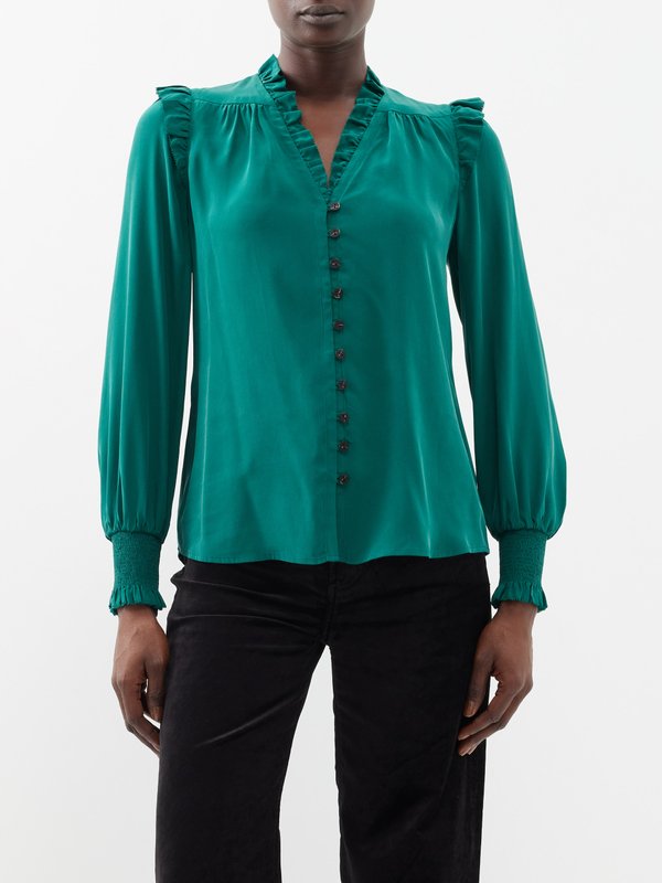 Cefinn The Stella silk-stain blouse