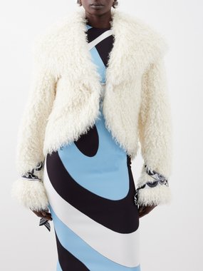 Pucci Faux-shearling cropped jacket