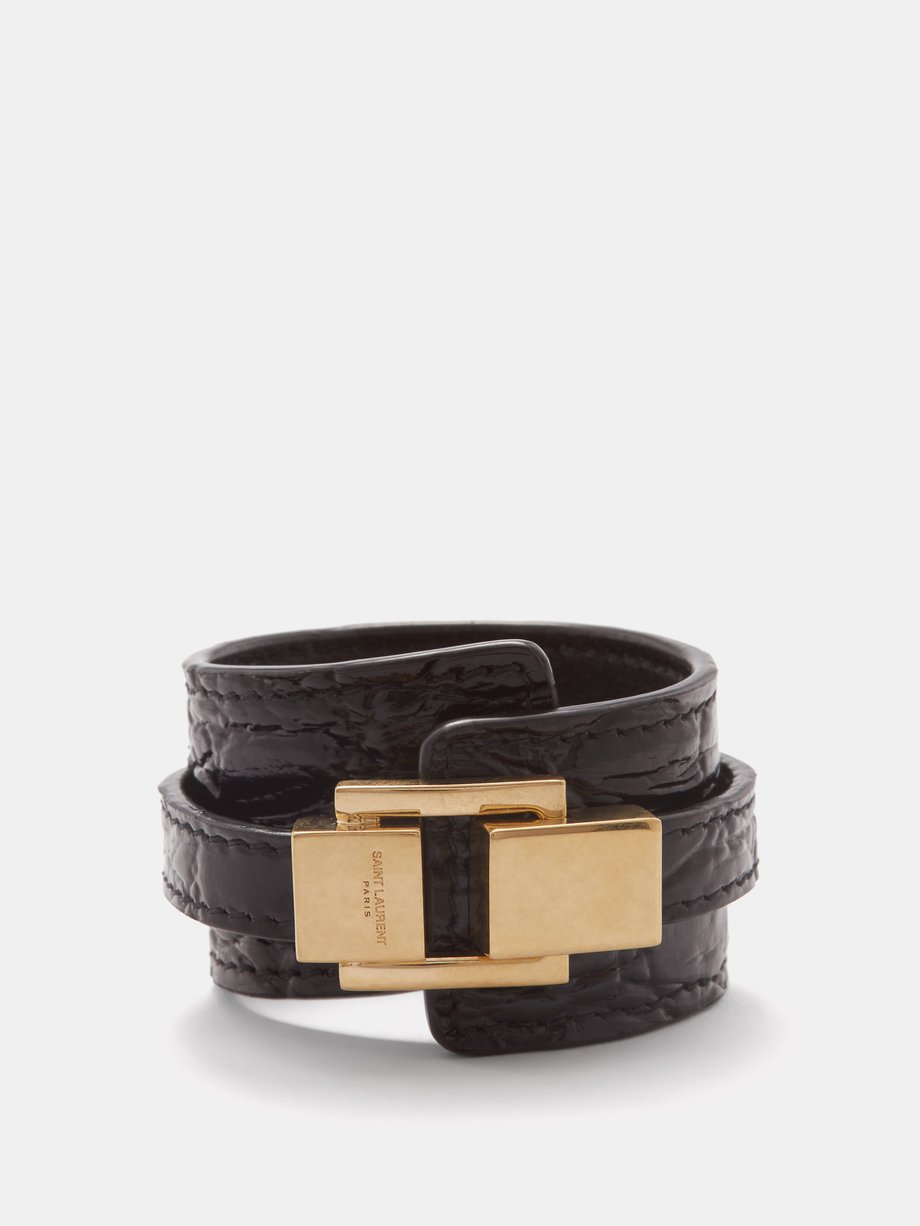 Monogram leather bracelet - Saint Laurent - Women