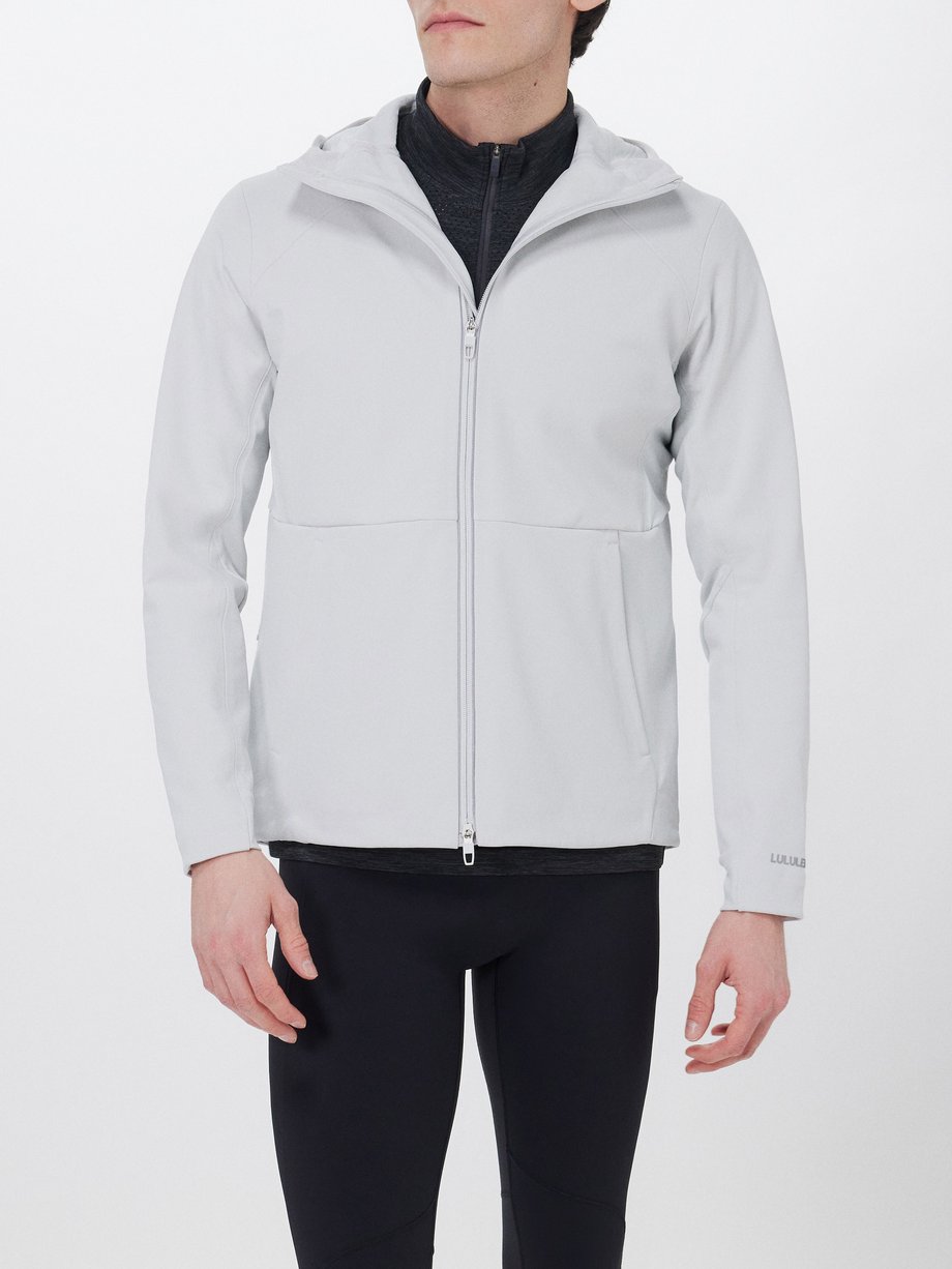Grey Cross Chill hooded running jacket, Lululemon