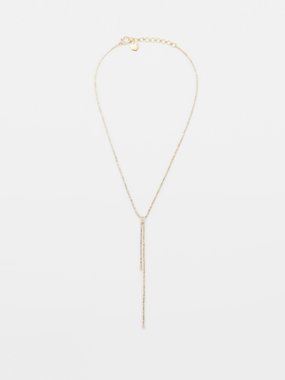 Shay Double Drop diamond & 18kt gold necklace