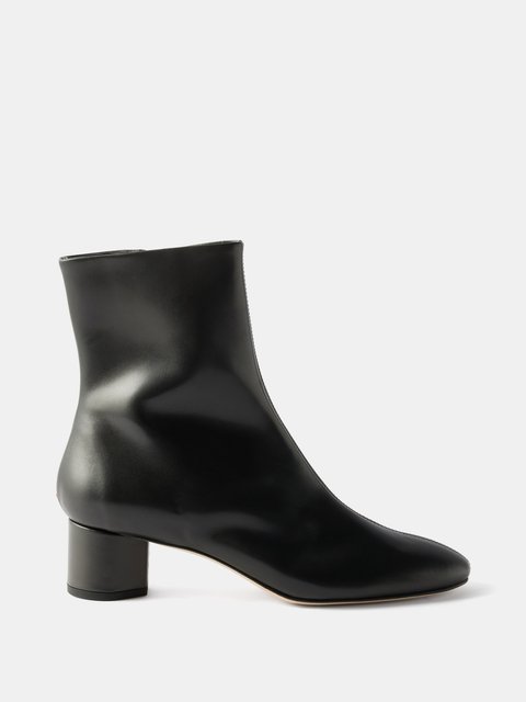 Loeffler Randall  Danny Black Patent Lug Boot l Ankle Boots l