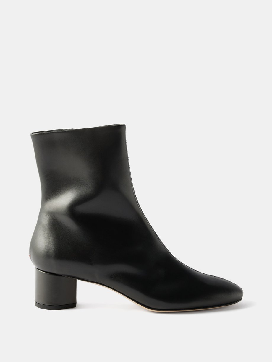 Black Allegra 55 leather ankle boots | Aeyde | MATCHES UK