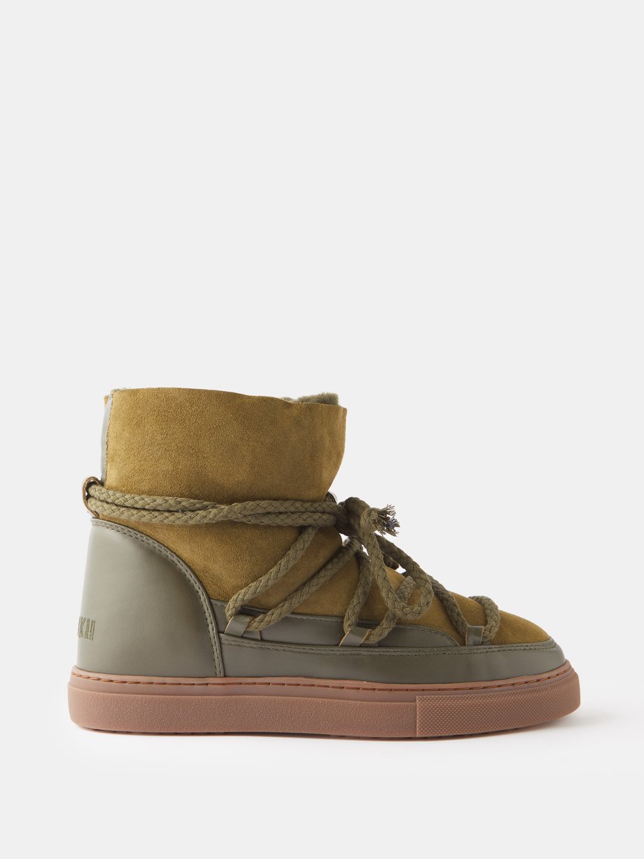 Green Classic suede lace-up boots | INUIKII | MATCHES UK