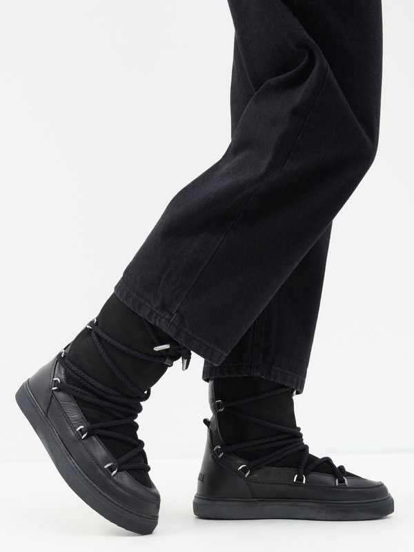 Inuikii (INUIKII) Classic leather and suede lace-up boots