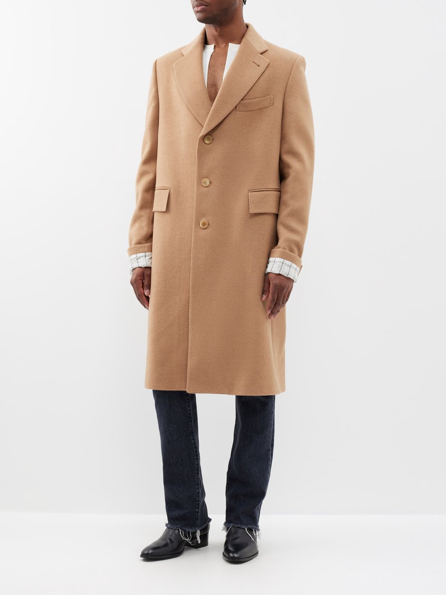 Camel Wool coat | Gucci | MATCHES UK