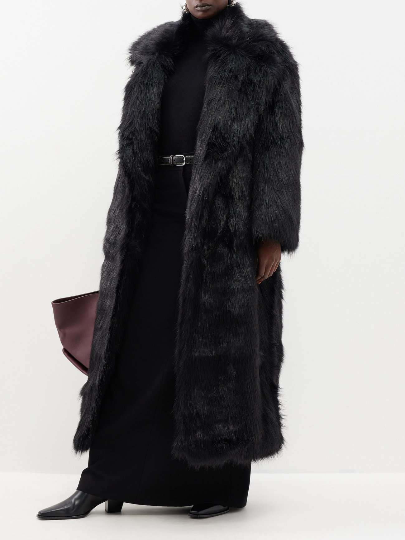 Joan faux-fur long coat