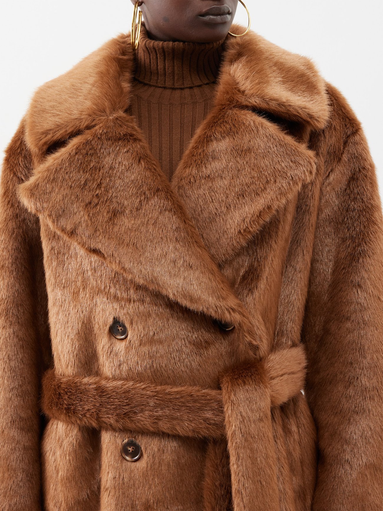 The Frankie Shop Joni Faux Fur Coat