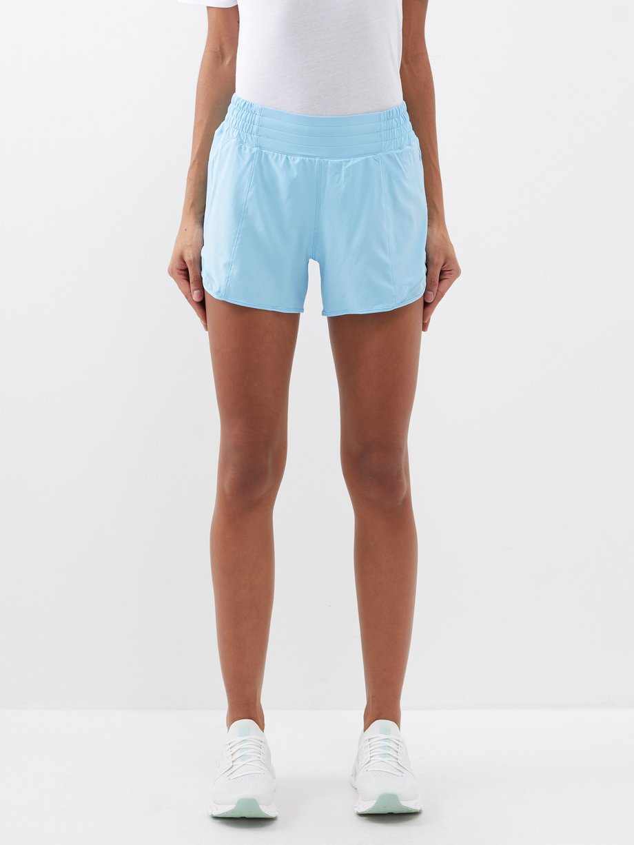 Blue Hotty Hot recycled-fibre blend 4 running shorts, lululemon