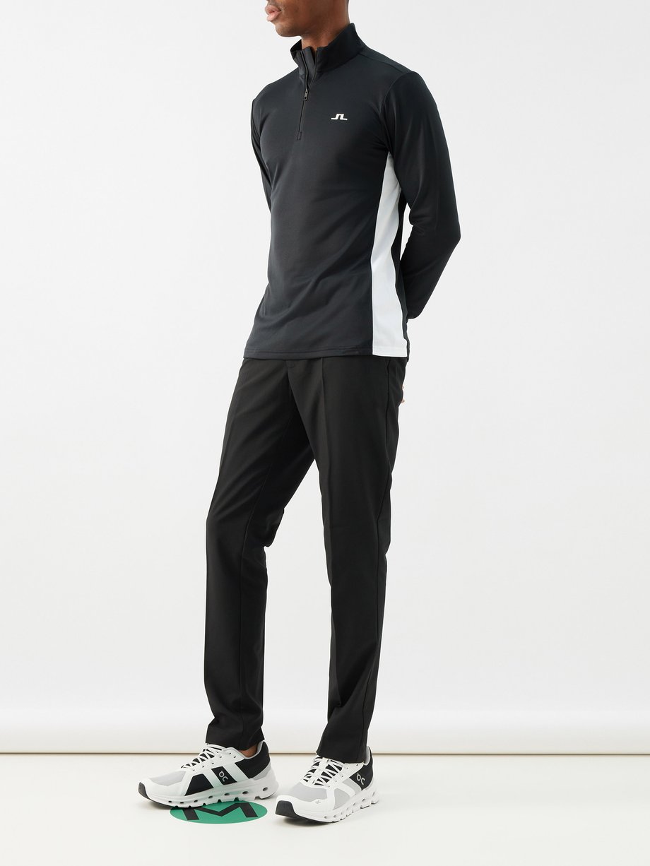 Black City Run Surge half-zip recycled-blend top