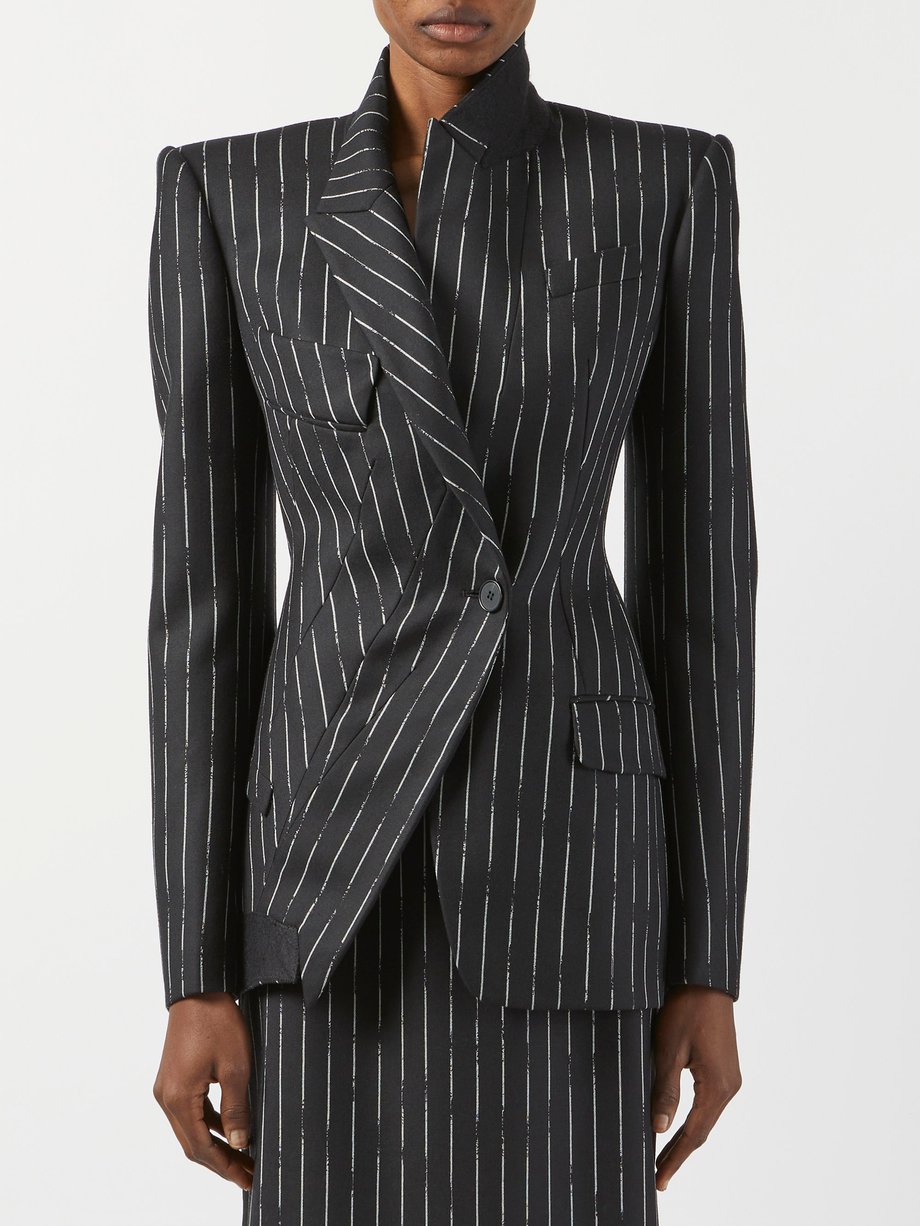 ASOS DESIGN white pinstripe suit blazer | ASOS