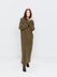 Hooded knitted cashmere maxi dress