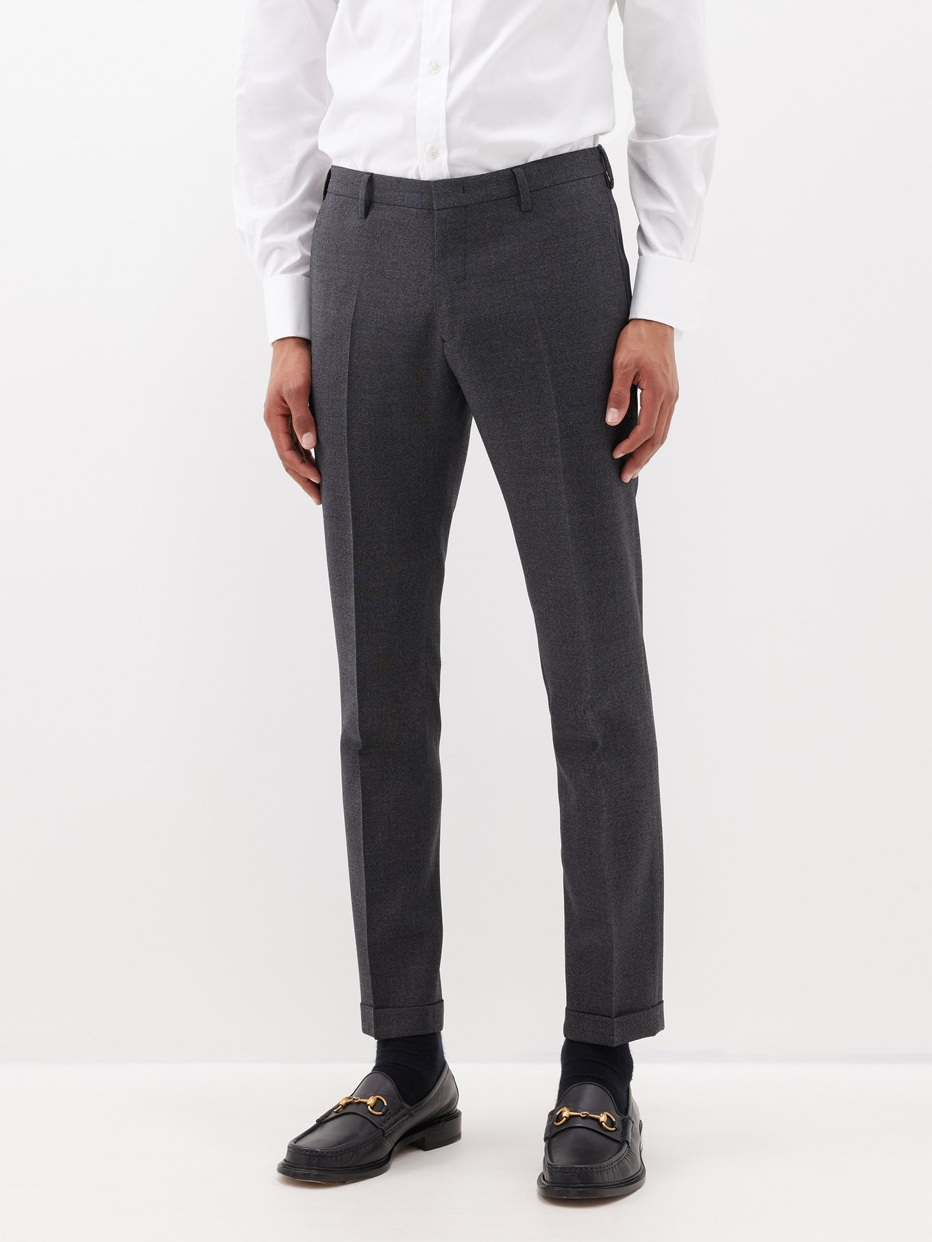 Brand Bucket Dark Grey Slim Fit Formal Trouser for Men