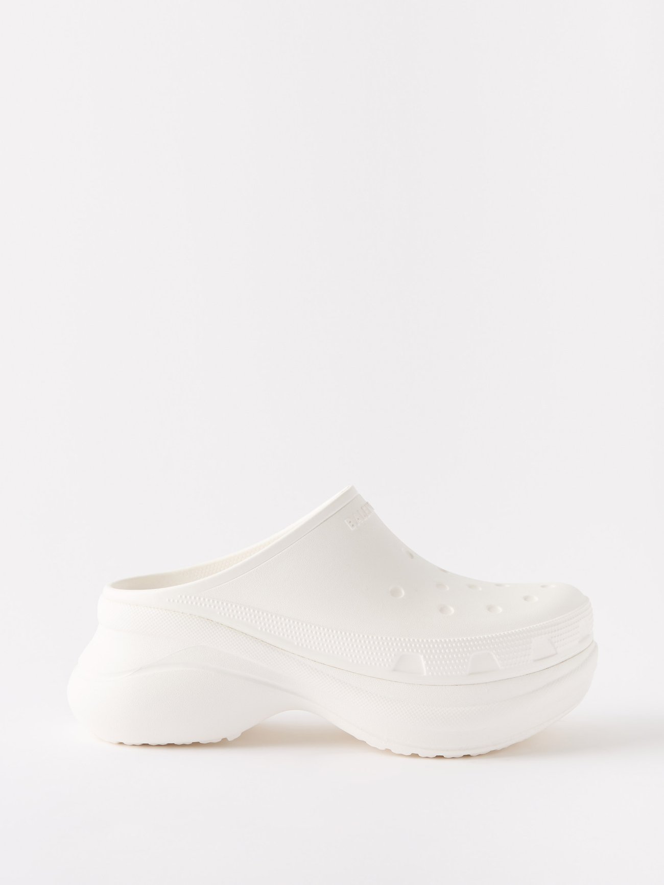 White X Crocs rubber slides | Balenciaga | MATCHES UK
