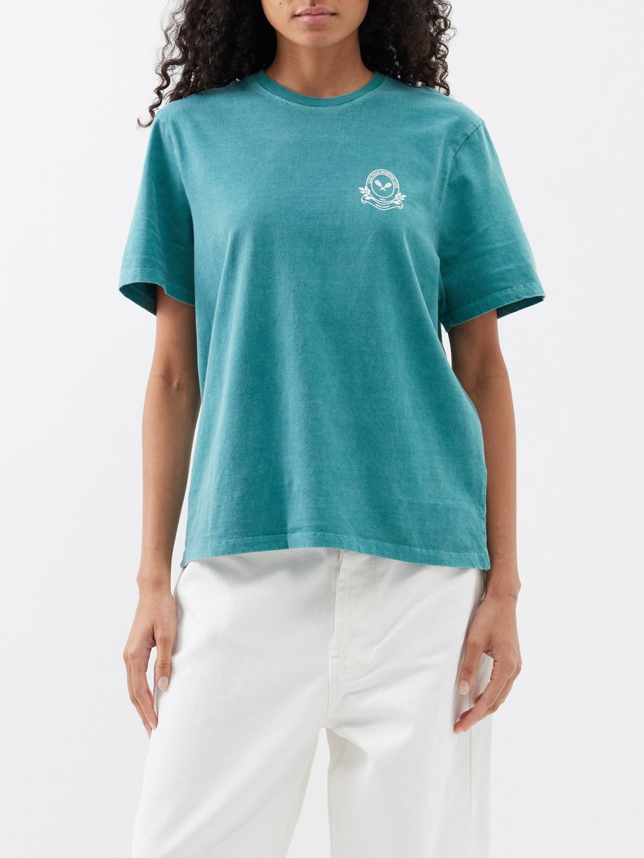 Green The AESC logo-print organic-cotton T-shirt | Alex Eagle Sporting ...