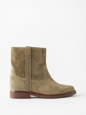 Designer flat sales ankle boots