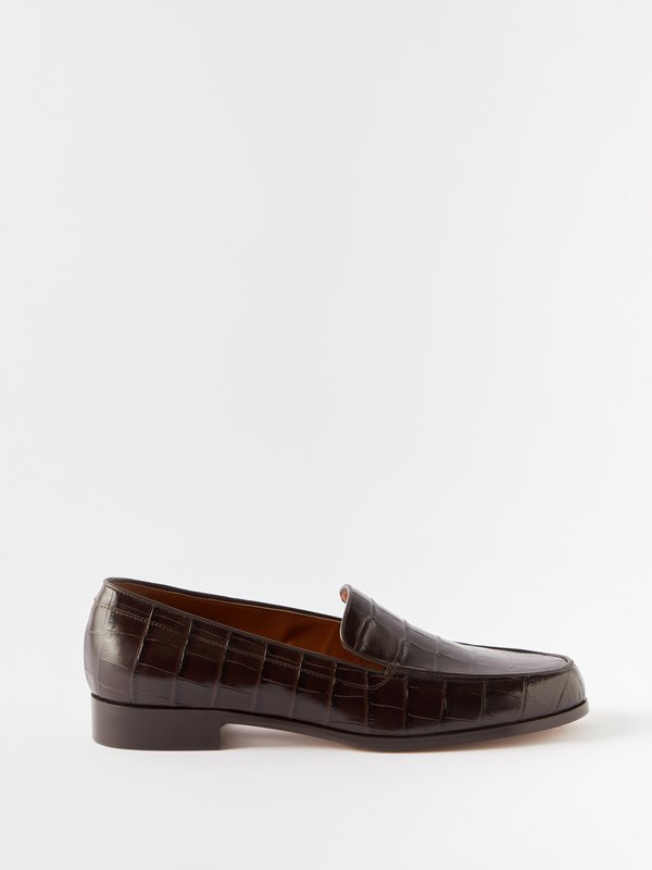 Emme Parsons Danielle croc-effect leather loafers