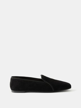 Emme Parsons Spencer suede square-toe loafers