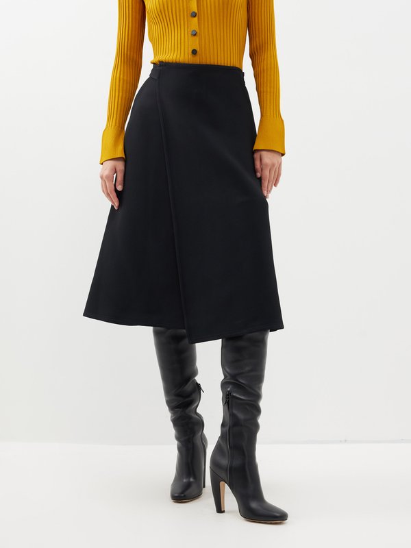 Proenza Schouler Bi-Stretch suiting wrap skirt