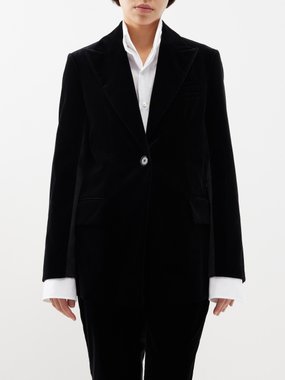 Proenza Schouler Zip-back velvet blazer