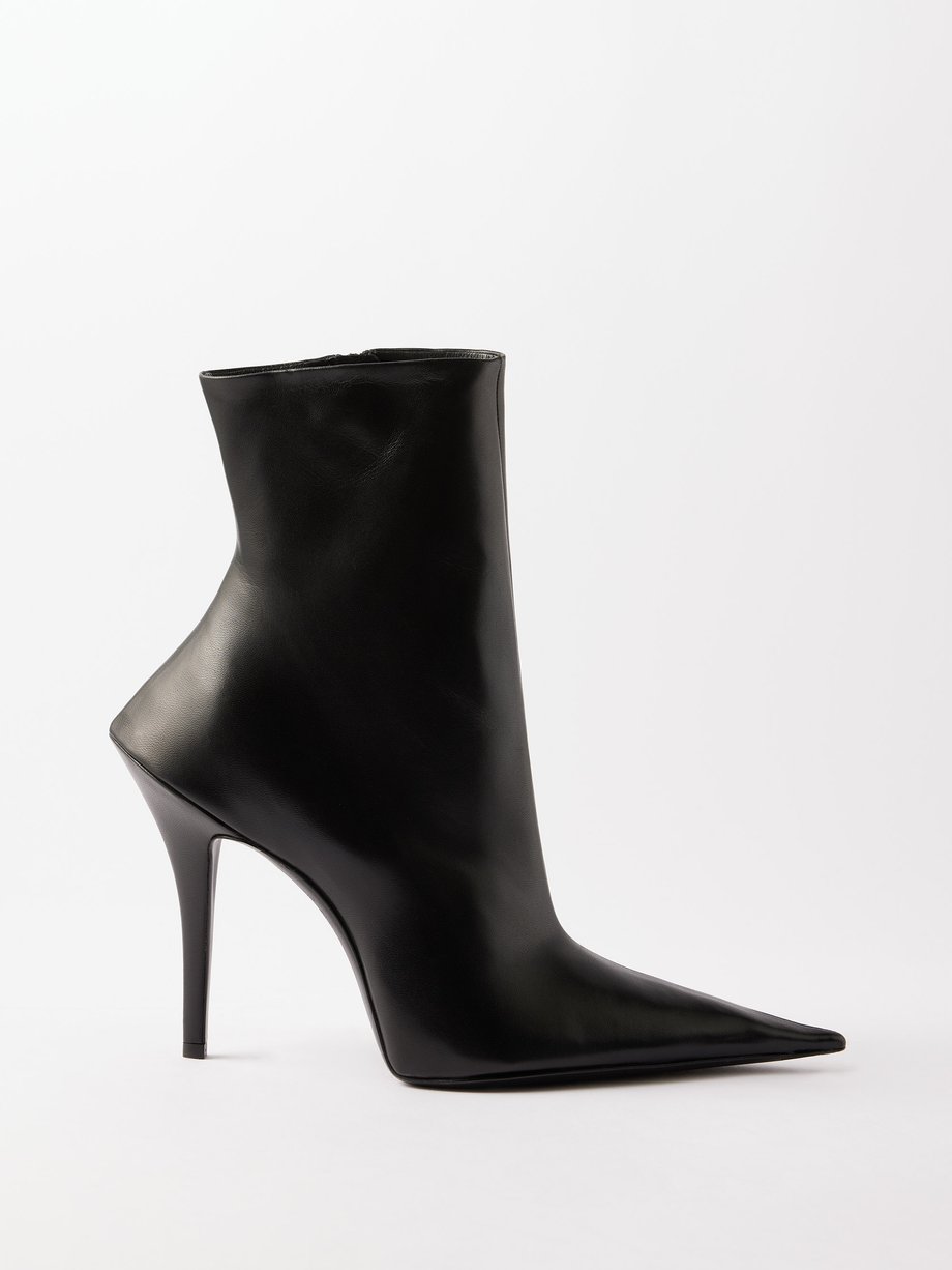 White Witch 110 leather point-toe boots | Balenciaga | MATCHES UK