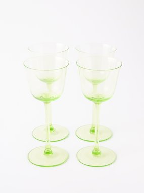 Serax X Ann Demeulemeester set of four wine glasses