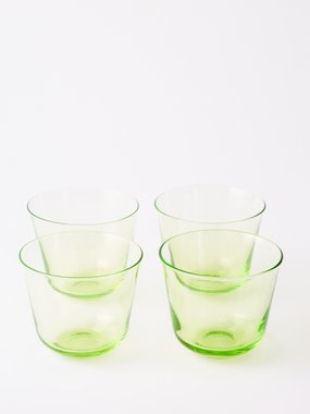 Serax X Ann Demeulemeester set of four glass tumblers