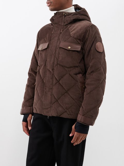 Brown High West quilted cotton-corduroy down ski jacket