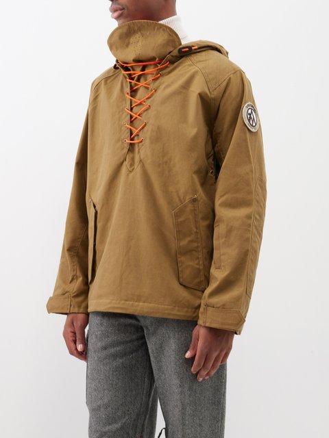 Brown Detachable-sleeve panelled fleece jacket, The North Face x  Undercover