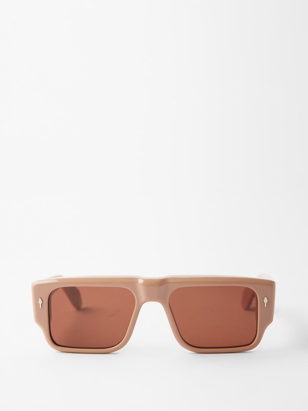Jacques Marie Mage Devoto rectangular acetate sunglasses