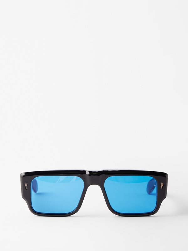 Jacques Marie Mage Devoto rectangular acetate sunglasses