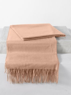 ASOS DESIGN monogram jacquard print blanket scarf in brown