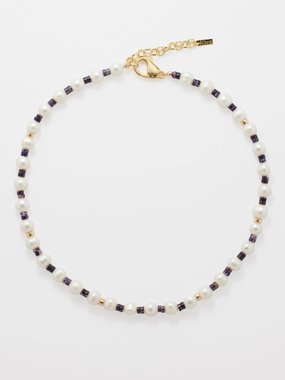 éliou Fern heishi, pearl & 14kt gold-fill necklace