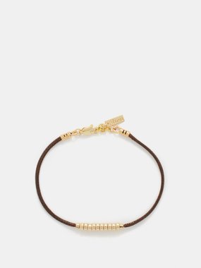 éliou Alik 14kt gold-plated & cord bracelet