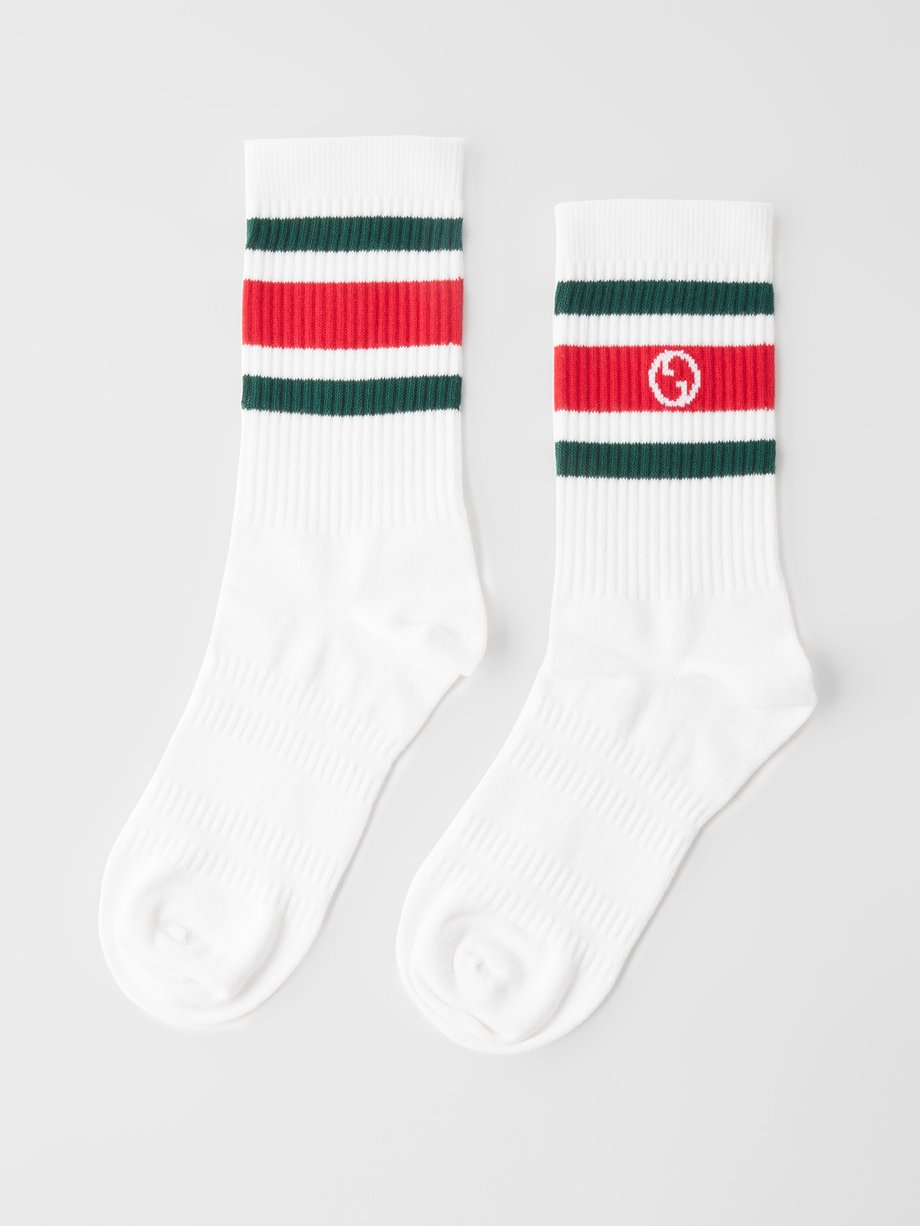 White Interlocking-G cotton socks | Gucci | MATCHES UK