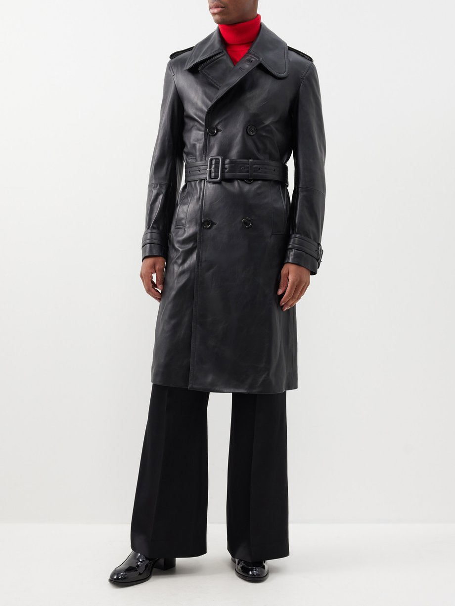 Ben Cobb x Tiger of Sweden Helmut double-breasted leather overcoat