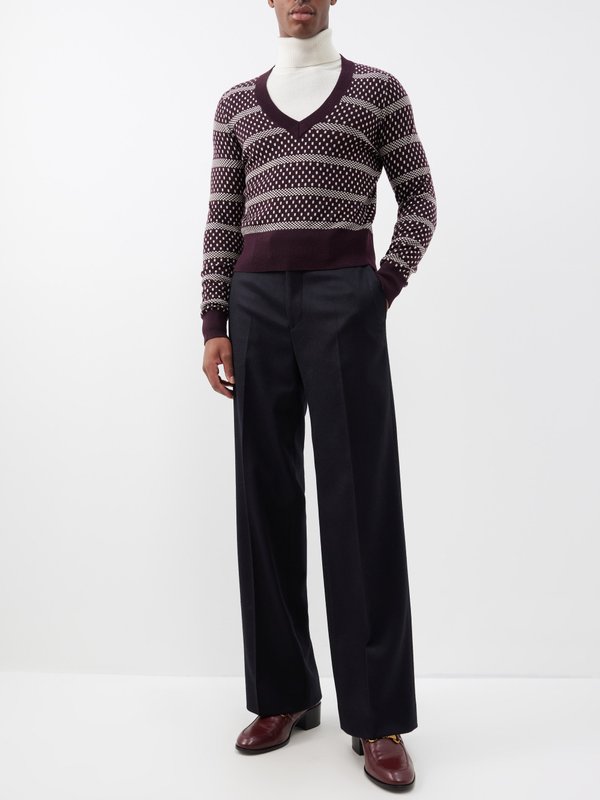 Ben Cobb x Tiger of Sweden Cobera cropped jacquard-knit merino sweater