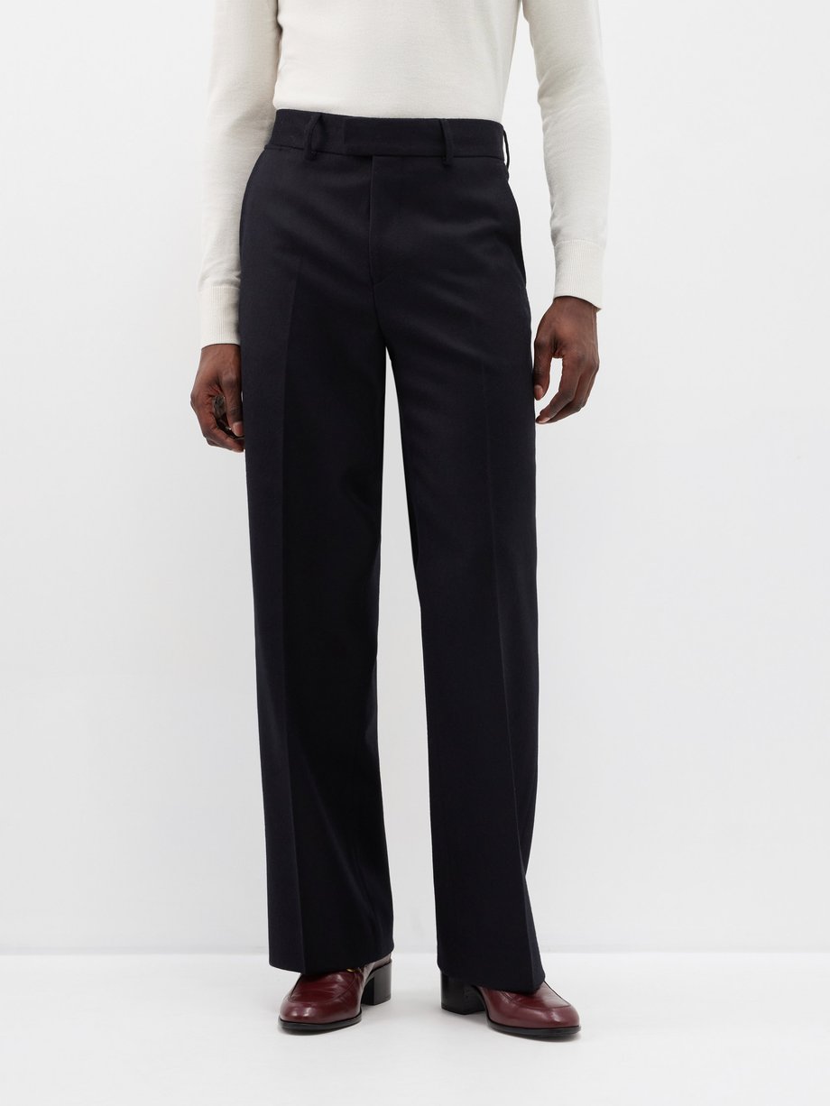 Navy Sedara wool-blend wide-leg suit trousers | Ben Cobb x Tiger of ...