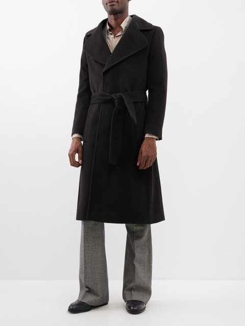 Black Whale double-breasted mohair-blend coat | Our Legacy 