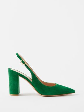 Gianvito Rossi Ribbon Sling 85 slingback suede pumps