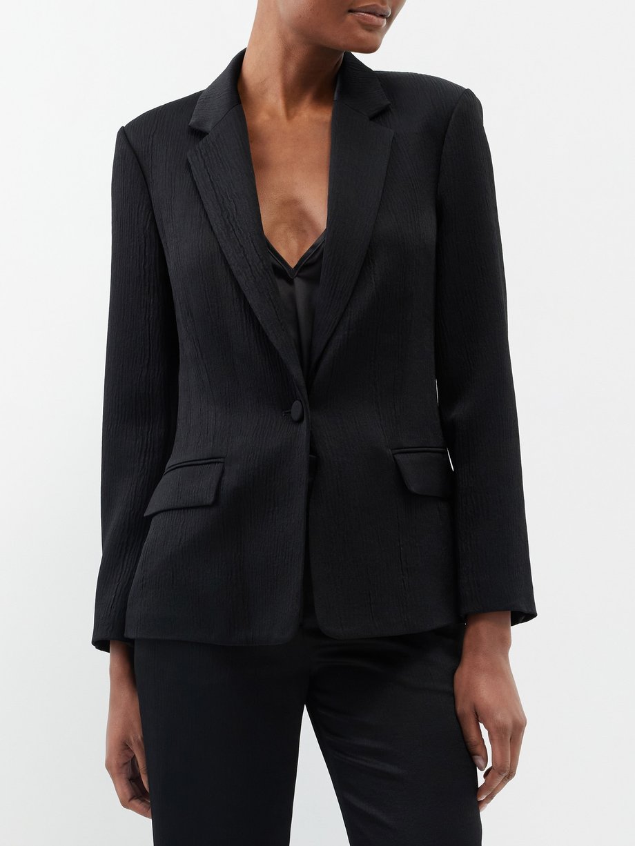 Women's Textured Gray Suit Jacket